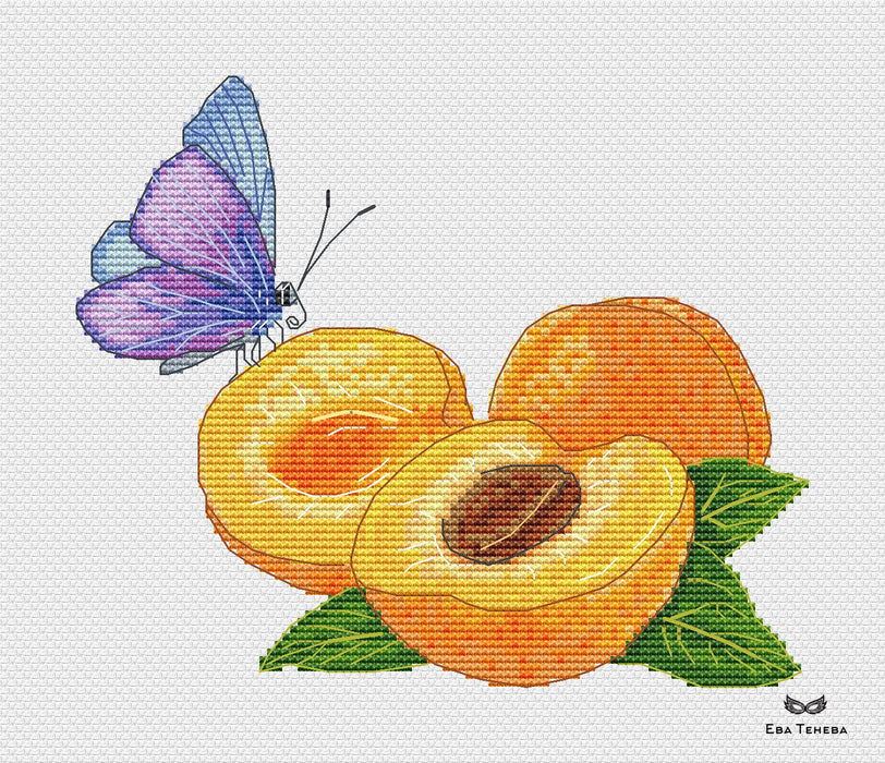 Apricot Summer - PDF Cross Stitch Pattern