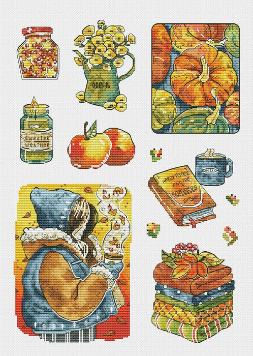 Cozy Autumn - PDF Cross Stitch Pattern