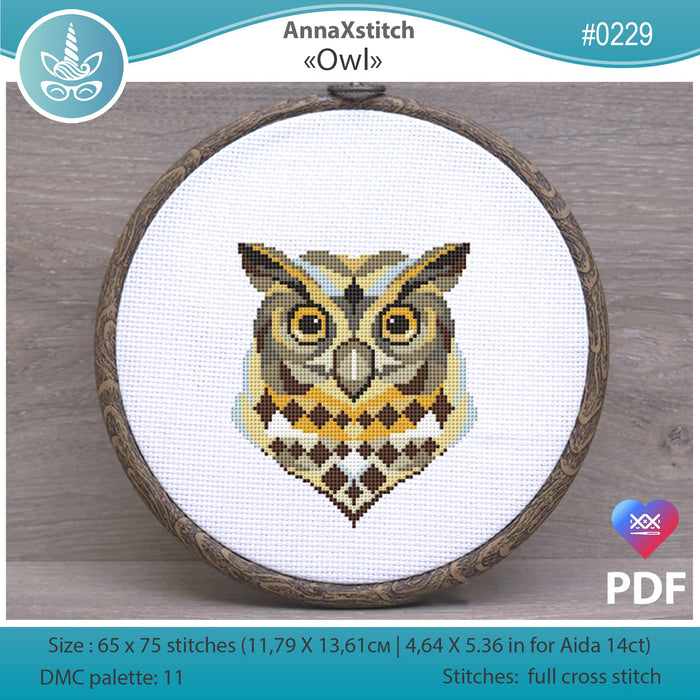 Оwl - PDF Cross Stitch Pattern