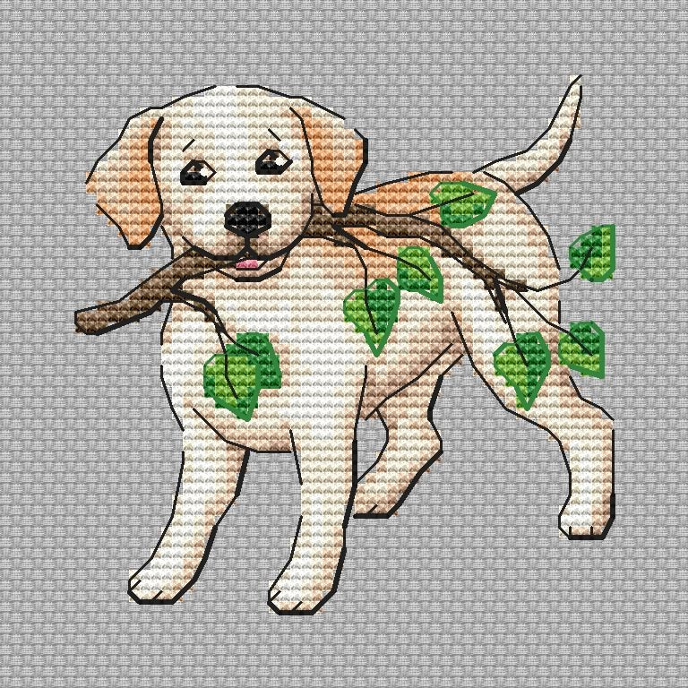 Labrador Retriever - PDF Cross Stitch Pattern – Wizardi