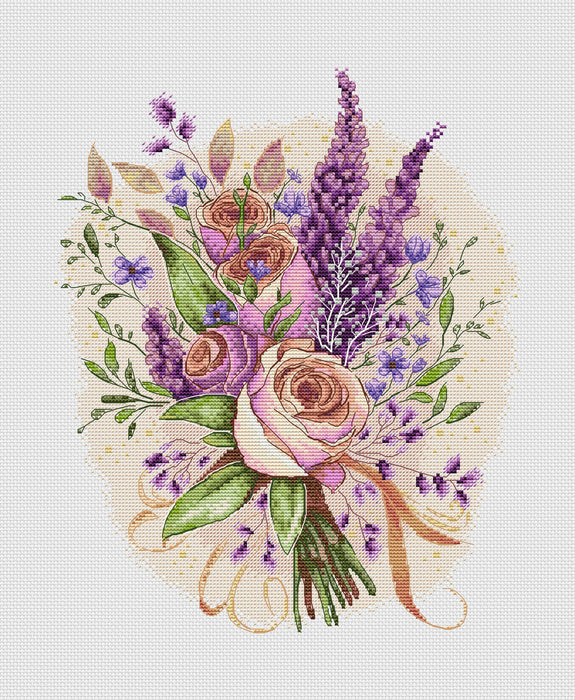 Bouquet of flowers - PDF Cross Stitch Pattern