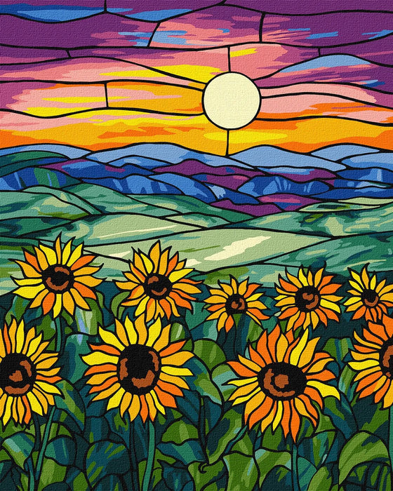 Painting by Numbers kit A field of sunflowers KHO5132