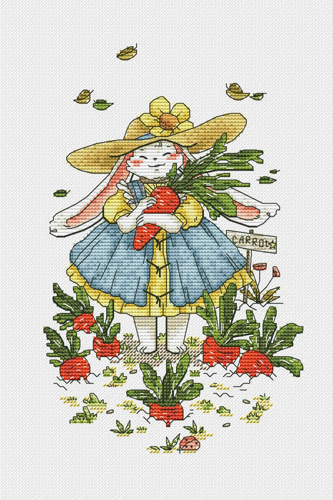 Bunny Gardener - PDF Cross Stitch Pattern