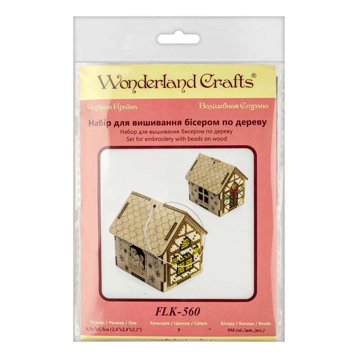 Bead embroidery kit on wood FLK-560