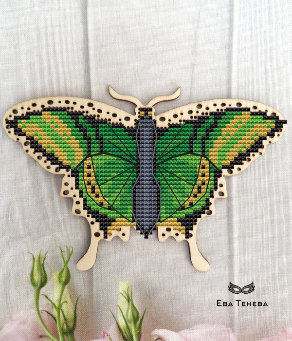 Butterfly. Green - PDF Cross Stitch Pattern