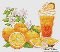 Orange Sweetness. Dessert - PDF Cross Stitch Pattern