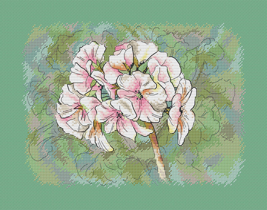 Geranium - PDF Cross Stitch Pattern