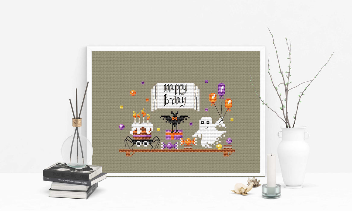 Happy B-day - PDF Cross Stitch Pattern