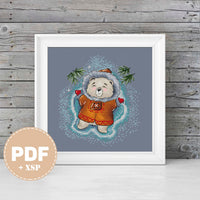 The Bear's Fourth Adventure - PDF Cross Stitch Pattern