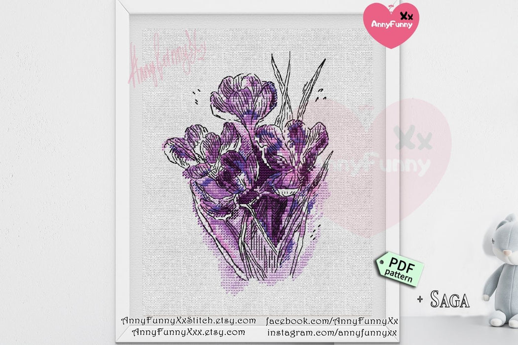 Krokus Flower - PDF Cross Stitch Pattern