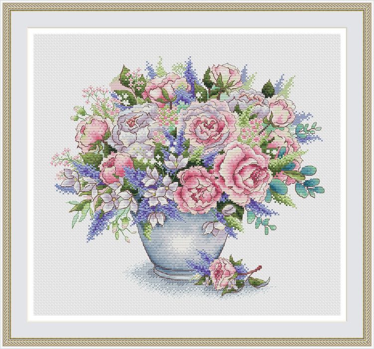 Pink Bouquet - PDF Cross Stitch Pattern
