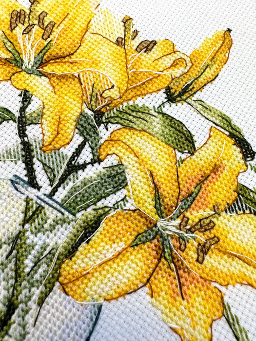 Yellow Lilies - PDF Cross Stitch Pattern