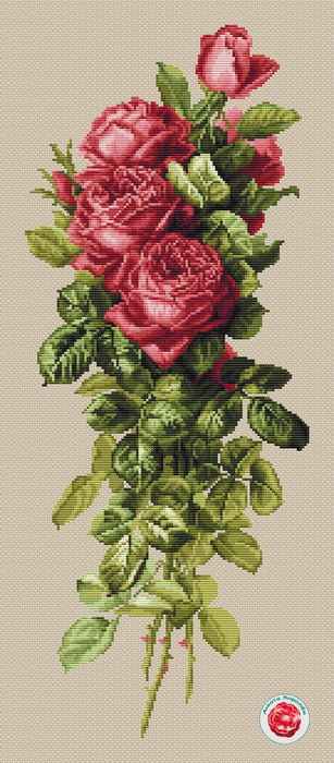 Red Bouquet - PDF Cross Stitch Pattern