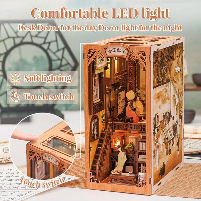 Book Nook Wizardi Miniature - Chinese Bookstore Roombox Kit