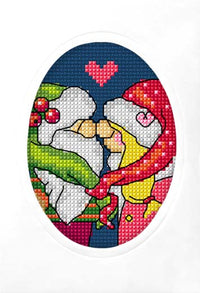 Counted cross stitch kit - greetings card Gnomes 6327