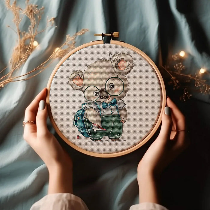 Shy Koala Student - PDF Cross Stitch Pattern