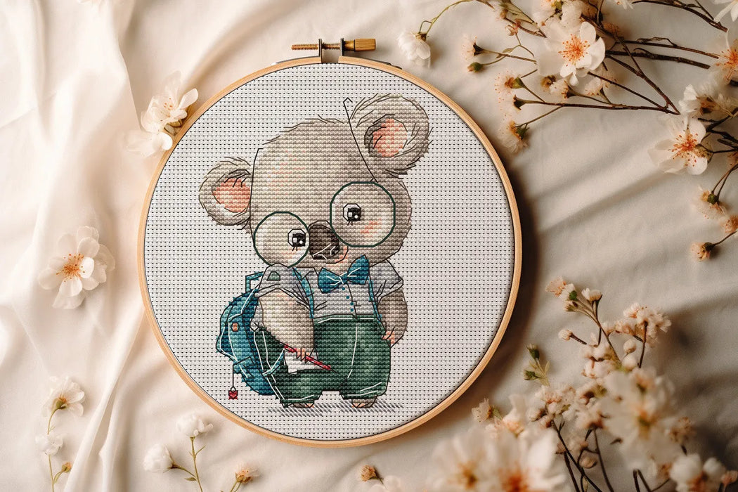 Shy Koala Student - PDF Cross Stitch Pattern