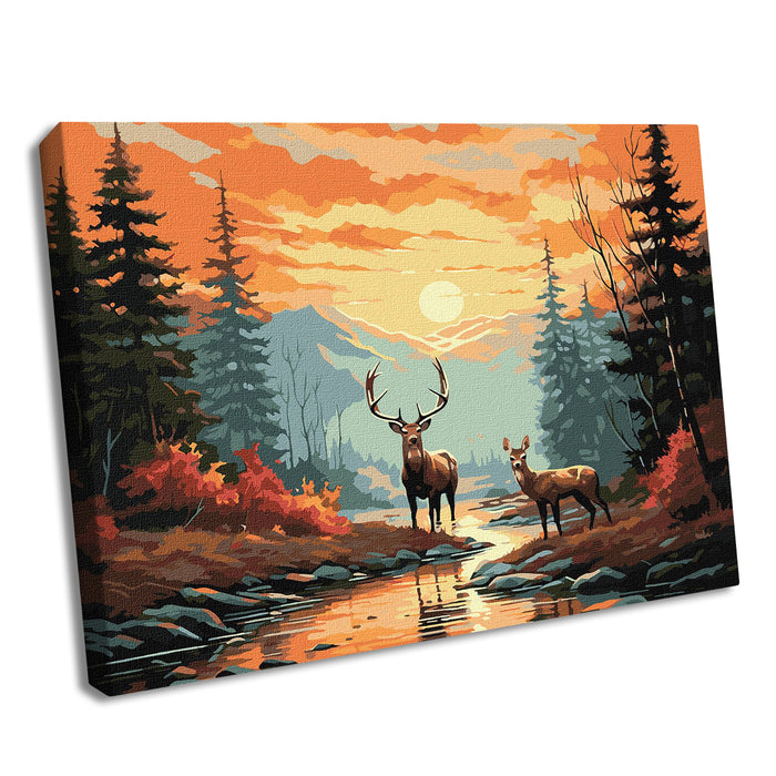 Painting by Numbers kit Refined deers KHO6576