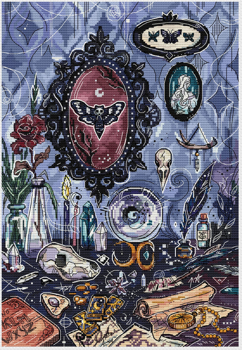 Victorian Witch's Corner - PDF Cross Stitch Pattern