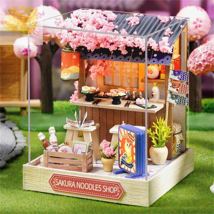 Miniature Wizardi Roombox Kit - Sakura Noodles Shop Dollhouse Kit