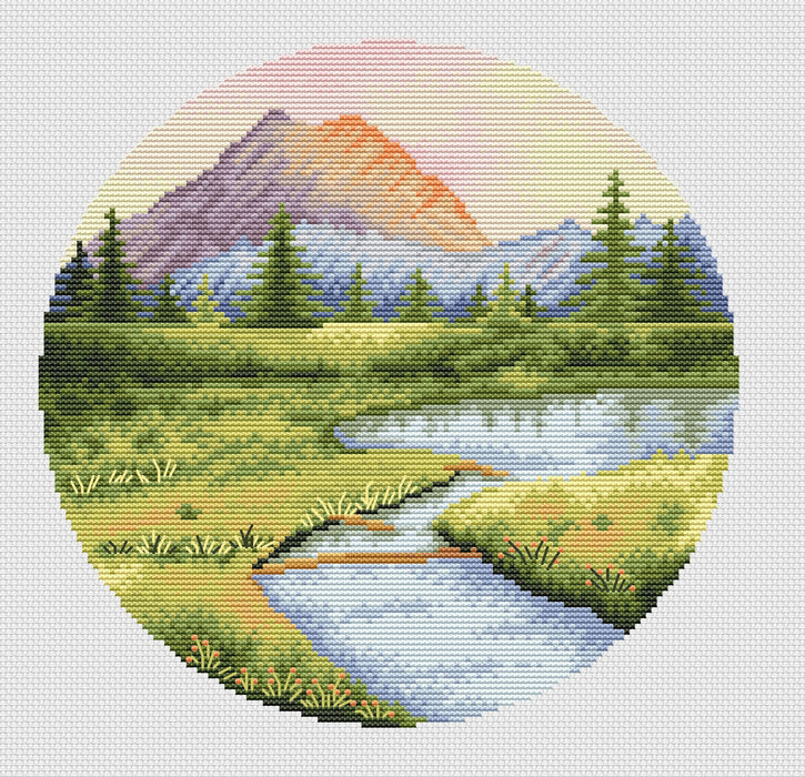 Forest River - PDF Cross Stitch Pattern