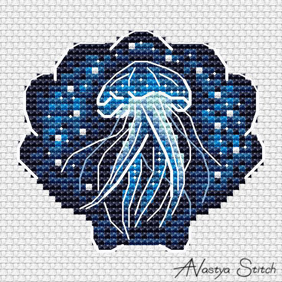 Jellyfish - PDF Cross Stitch Pattern