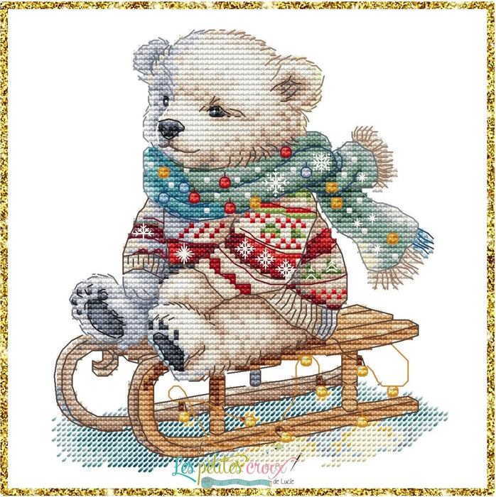 Winter bear 2 - PDF Cross Stitch Pattern