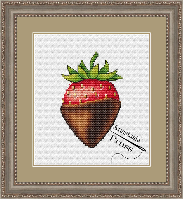 Chocolate covered strawberries - PDF Cross Stitch Pattern