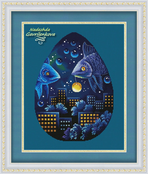 Guardians of the Night City - PDF Cross Stitch Pattern