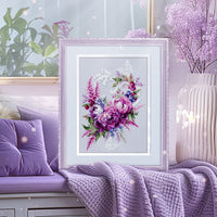 Purple Silk Peonies 70-04 Counted Cross-Stitch Kit