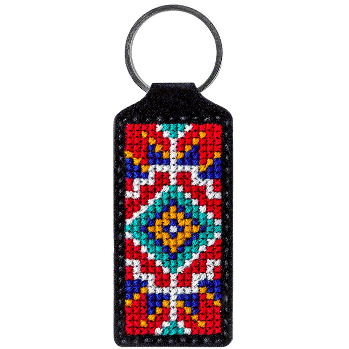 Ornament Key Chain Cross-stitch kit on artificial leather FLHL-021
