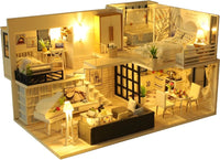 Miniature Wizardi Roombox Kit - Stylish Flat Dollhouse Kit