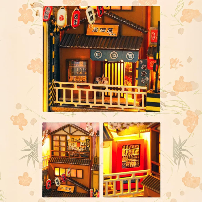 Book Nook Wizardi Miniature - Sakura-Inspired Roombox Kit