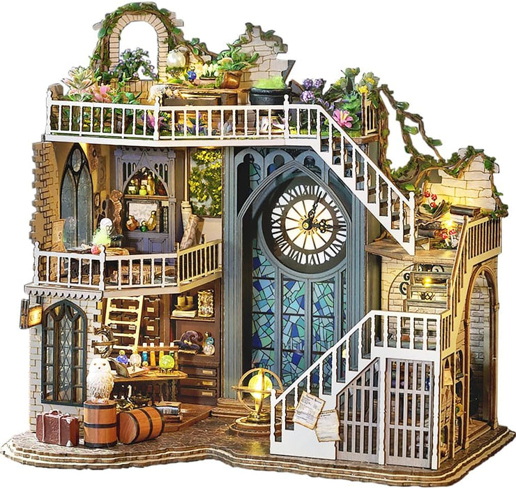 Miniature Wizardi Roombox Kit - Dollhouse Kit Clock