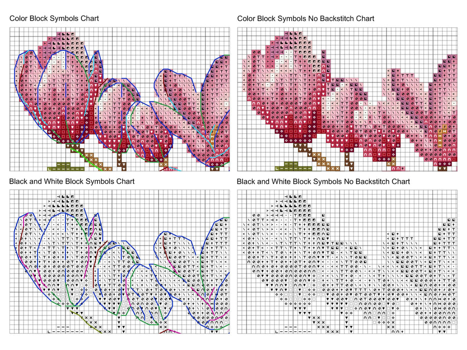 Magnolia in Vase - PDF Cross Stitch Pattern