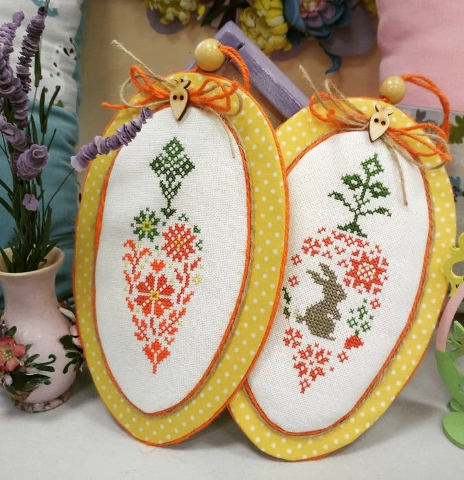 Carrots and Rabbits - PDF Cross Stitch Pattern