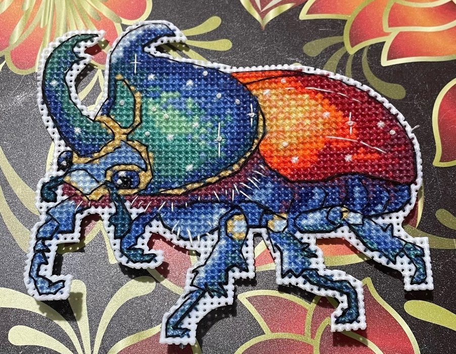 Cosmo the rhinoceros beetle - PDF Cross Stitch Pattern