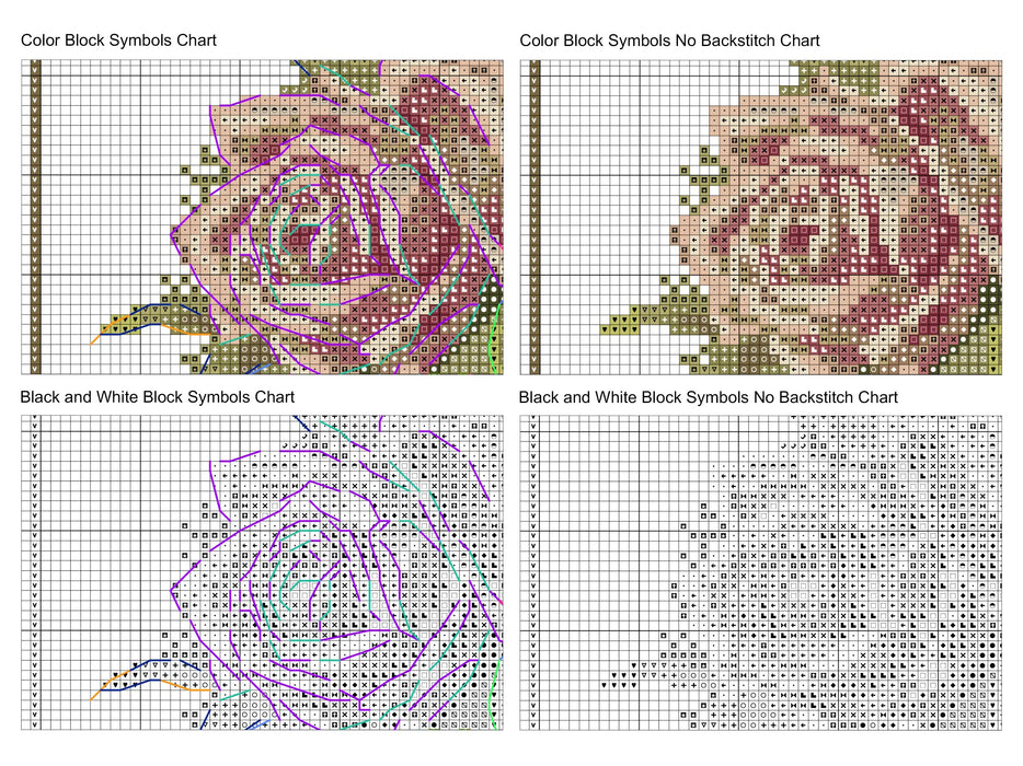 Vintage Roses - PDF Cross Stitch Pattern