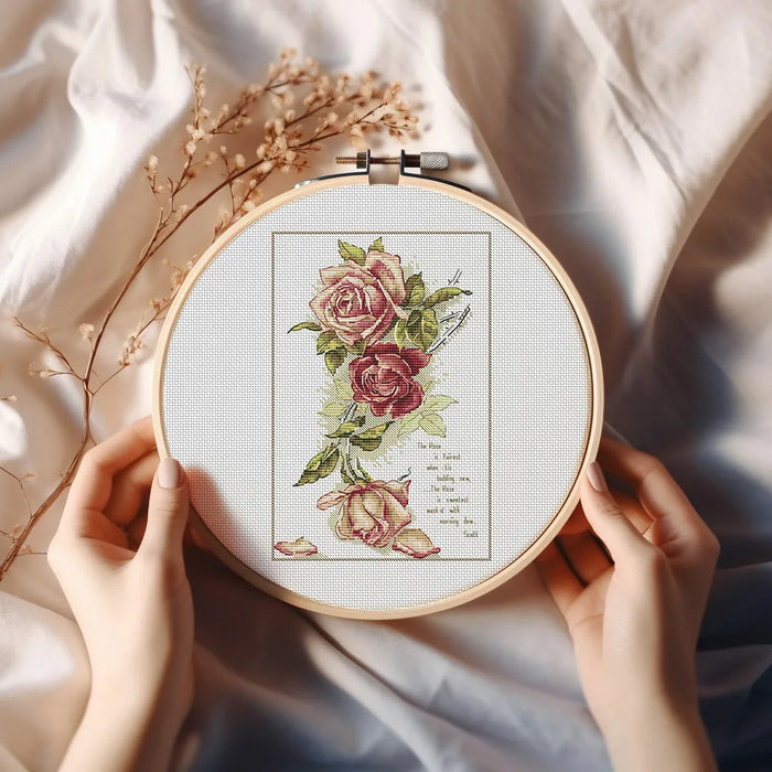 Vintage Roses - PDF Cross Stitch Pattern