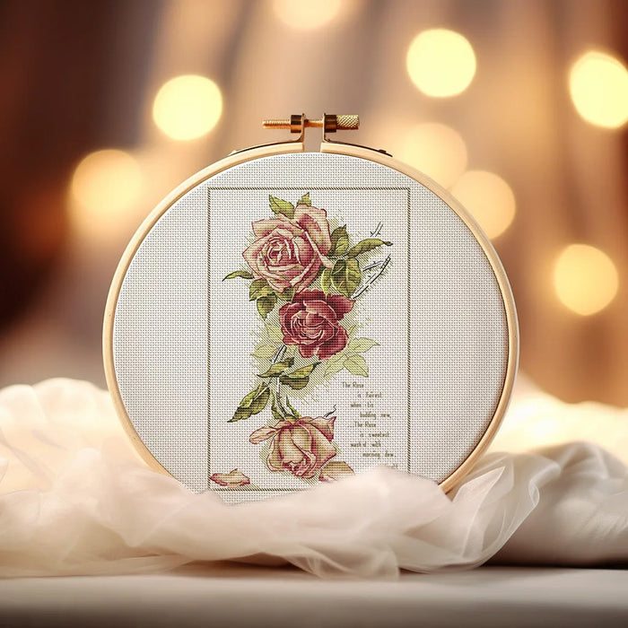 Vintage Roses - PDF Cross Stitch Pattern