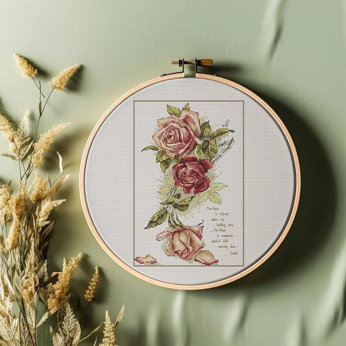 Vintage Roses - PDF Cross Stitch Pattern