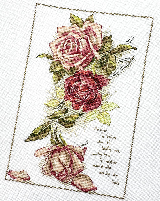 Vintage Roses - PDF Cross Stitch Pattern