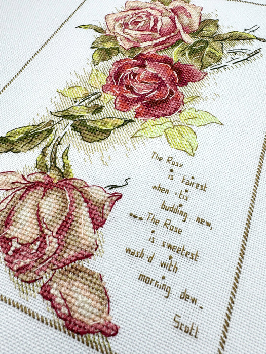 Vintage Roses - PDF Cross Stitch Pattern