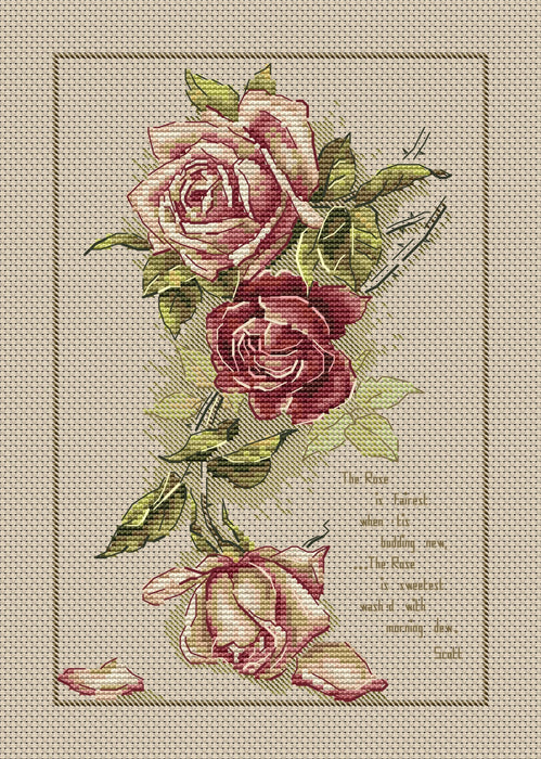 Vintage Roses - PDF Cross Stitch Pattern