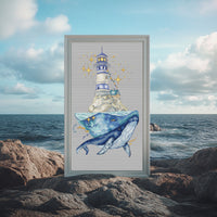 Lighthouse and the Whale - PDF Cross Stitch Pattern