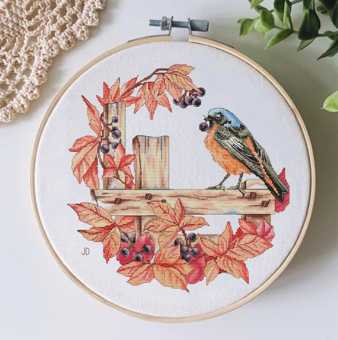 Fence. Chaffinch - PDF Cross Stitch Pattern