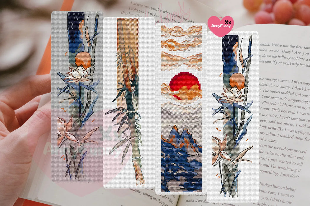 Bookmark. Celestial Symphony of Mountains - PDF Cross Stitch Pattern