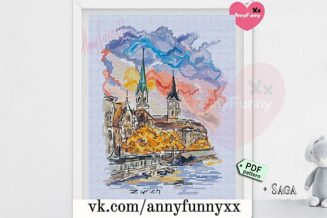 Autumn City - PDF Cross Stitch Pattern