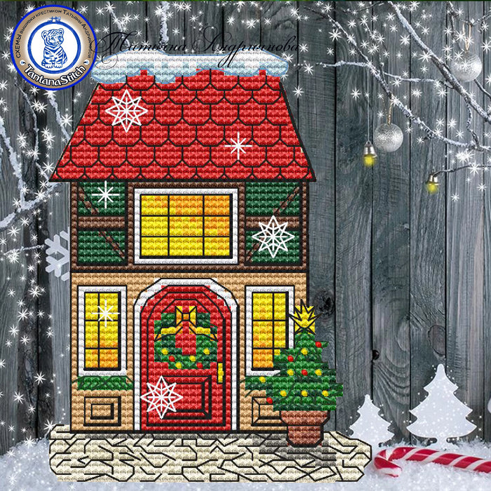 BOOKLET. Winter houses - PDF Cross Stitch Pattern
