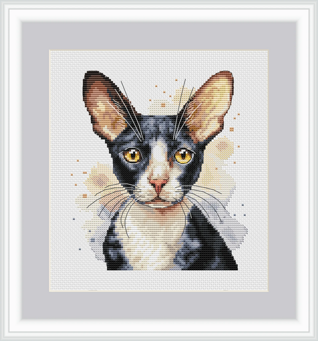 Cornish Rex Cat Comb - PDF Cross Stitch Pattern